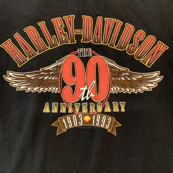 Harley-Davidson Other - VTG Harley-Davidson Shirt Mens XL Black 90th Anniversary 1903‎ 1993 USA Germany